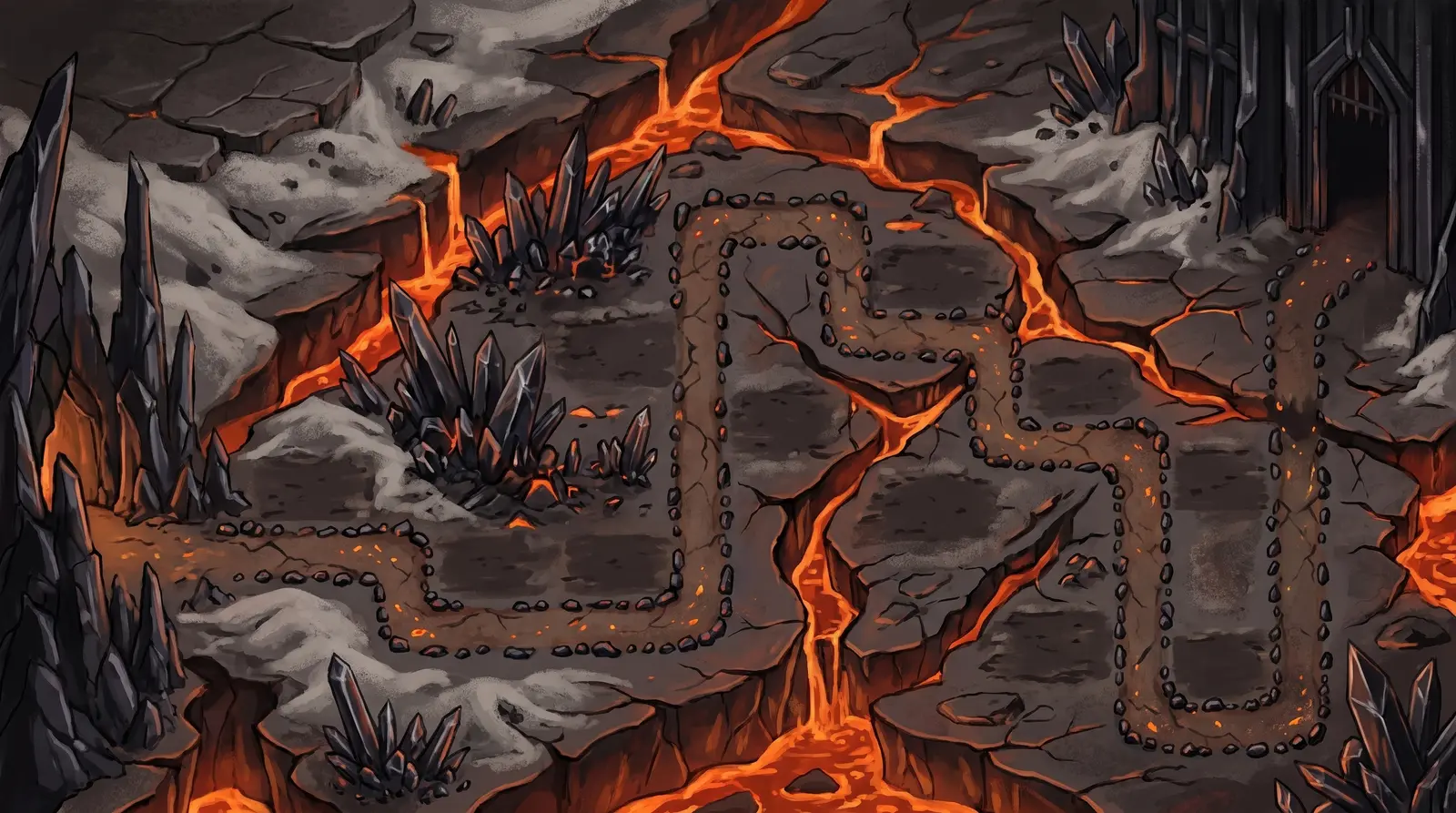 The Obsidian Shelf map painting
